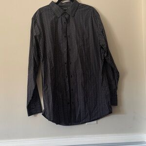 Murano Black and White Checkered Button Down Shirt